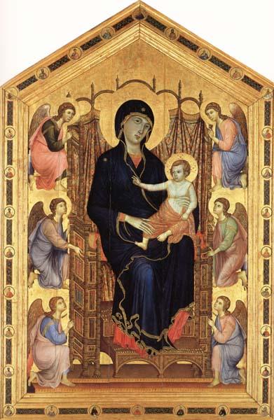 Duccio di Buoninsegna Madonna and Child Enthroned with Six Angels Sweden oil painting art